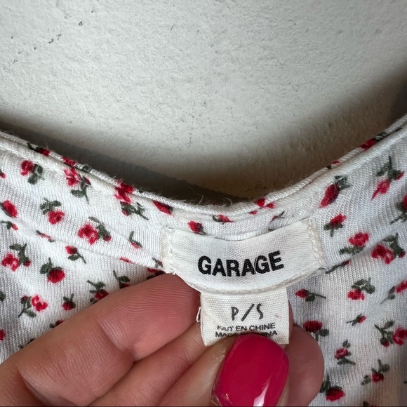 Garage Cropped Floral Tank Size Small - Picture 2 of 4